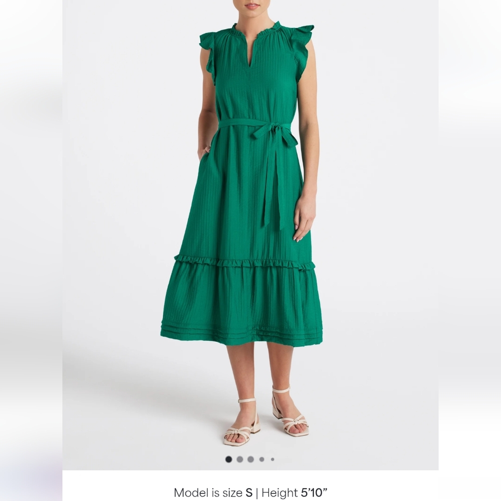 41 Hawthorne Ella Poplin Flutter Sleeve Dress